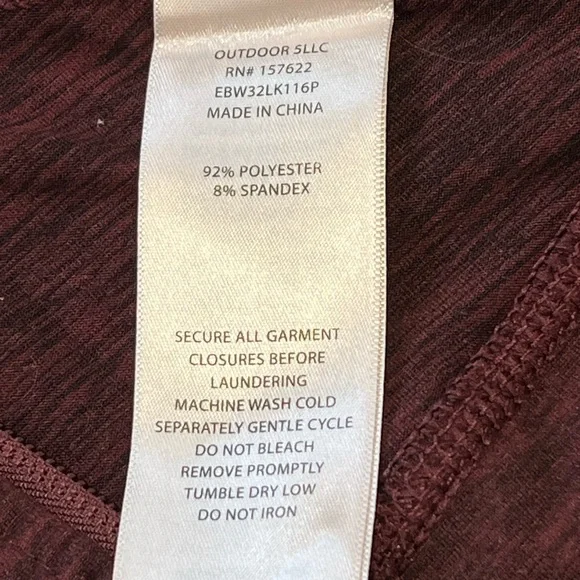 Eddie Bauer‎ Full-Zip Active Hooded Jacket, Women's, Dark Burgandy, Size Large - Picture 12 of 12